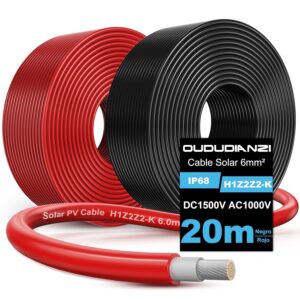 CABLE FOTOVOLTAICO PARA PANELES SOLARES 20M / 6MM